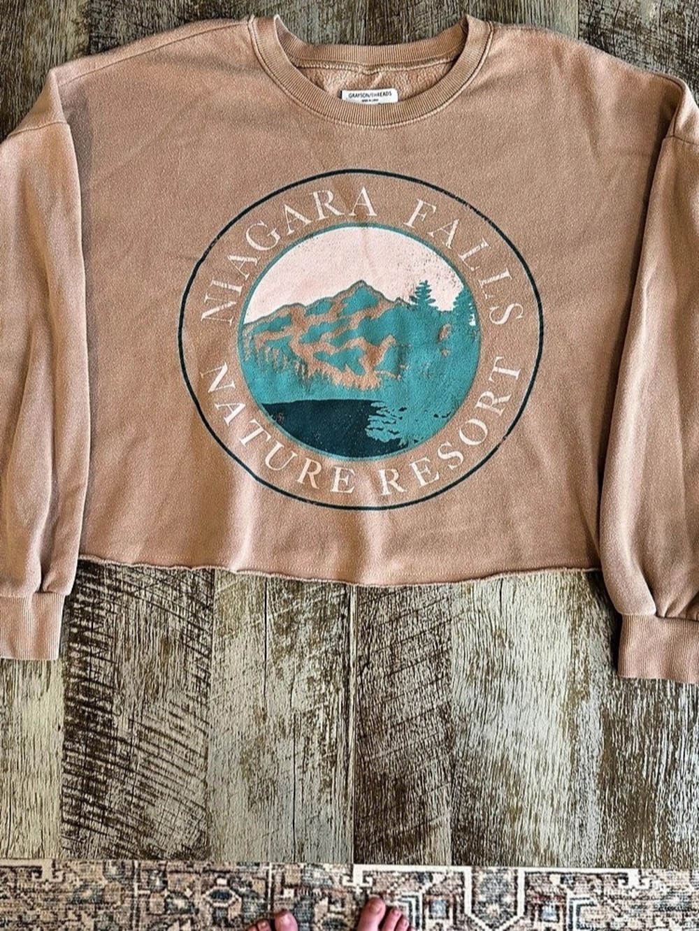 Grayson Threads Niagara Falls Nature Resort graphic cropped sweatshirt